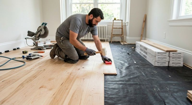 Birch Floor Installation in Parker, CO