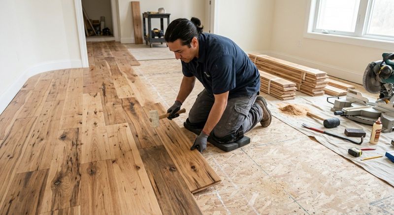Hickory Floor Installation in Parker, CO