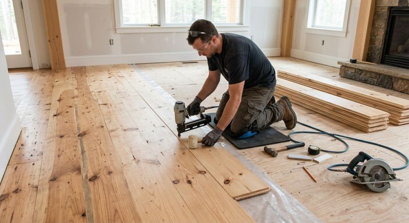 Pine Floor Installation in Parker, CO