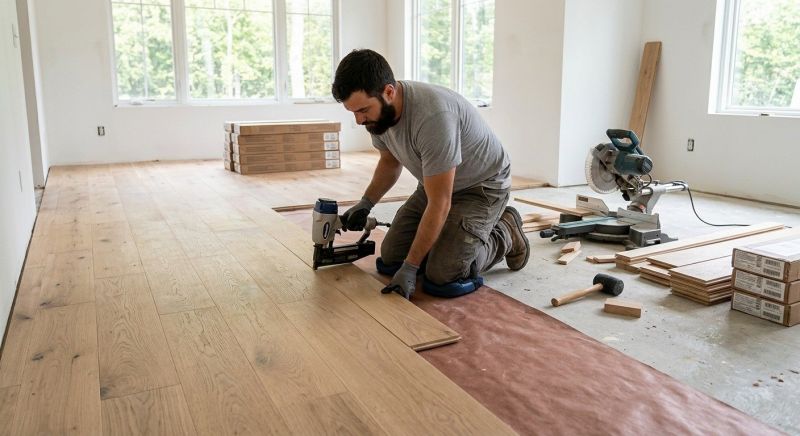 White Oak Floor Installation in Parker, CO